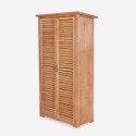Armario de almacenamiento para jardín 87x45x160 cm de madera con 2 puertas Mallard Rebajas