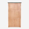 Armario de almacenamiento para jardín 87x45x160 cm de madera con 2 puertas Mallard Modelo