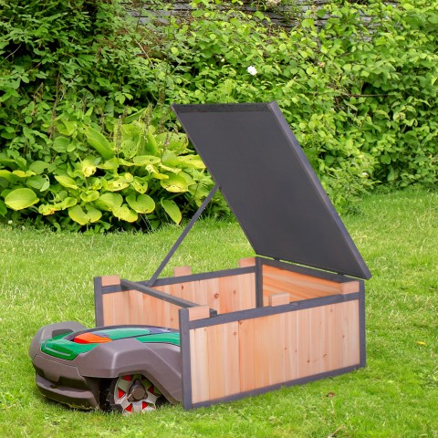 Caseta de madera para robot cortacésped de jardín Quail Promoción