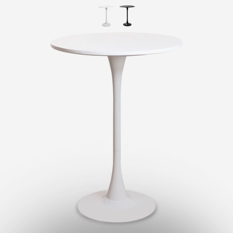 Mesa de bar alta estilo Goblet moderna redonda 60 cm para taburetes Gerbys. Promoción