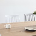 Mesa de comedor y cocina rectangular de madera 120x80 cm blanca Ennis Oferta
