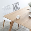 Mesa de comedor y cocina rectangular de madera 120x80 cm blanca Ennis Catálogo