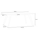 Mesa de comedor y cocina rectangular de madera 120x80 cm blanca Ennis Stock