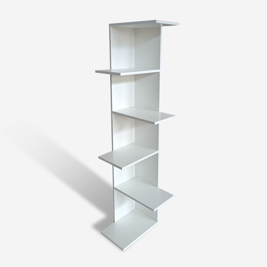 Bekas librería esquinera moderna blanca altura 142 cm 5 estantes salón