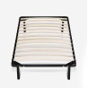Somier cama individual 80x190 cm bastidor de acero lamas de madera Luzern Twin Venta
