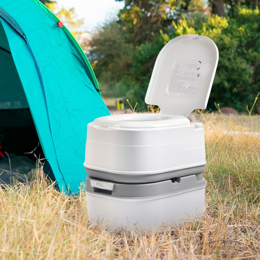  Yukon: WC químico portátil 24 litros inodoro camping váter furgoneta cámper autocaravana Yukon Promoción