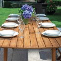 Mesa de madera extensible para jardín y exterior 180-240 cm Munroe Venta