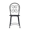 Conjunto de 2 x sillas plegables de hierro para jardín y exterior estilo bistró Roche Rebajas