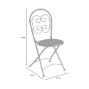 Conjunto de 2 x sillas plegables de hierro para jardín y exterior estilo bistró Roche Descueto