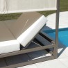 Tumbona doble con dosel de jardín piscina 195x195 cm Cabana Rebajas