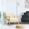Sillón relax de diseño vintage de madera con reposabrazos Uteplass 