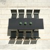Mesa extensible 135-270x90 cm de exterior para jardín 8-10 plazas Fenis Descueto
