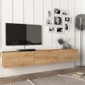 Mueble pata TV suspendido con 3 puertas de 180 cm para salón con  diseño moderno Damla Rebajas