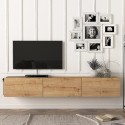 Mueble pata TV suspendido con 3 puertas de 180 cm para salón con  diseño moderno Damla Modelo