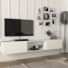 Mueble TV moderno diseño suspendido de 180 cm con  2 puertas y 1 compartimento abierto Hilary Oferta