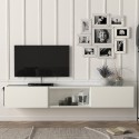 Mueble TV moderno diseño suspendido de 180 cm con  2 puertas y 1 compartimento abierto Hilary Stock