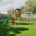 Tobogán caseta escalada columpio doble parque infantil jardín Treehouse Rebajas