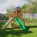 Tobogán caseta escalada columpio doble parque infantil jardín Treehouse Descueto