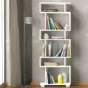 Librería de pared estilo moderno con 6 estantes abiertos 60x19,5x162,9 cm Blok Características