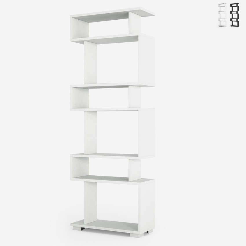 Librería vertical 6 estantes diseño moderno casa oficina Calli Ardesia