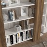 Librería de salón blanco madera nogal 5 estantes 120x20x120 cm Pool Rebajas