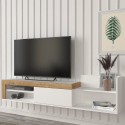 Mueble moderno para TV diseño suspendido con 1 puerta y 1 estante 180x32x42 cm Trella Oferta