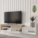Mueble moderno para TV diseño suspendido con 1 puerta y 1 estante 180x32x42 cm Trella Precio