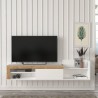 Mueble moderno para TV diseño suspendido con 1 puerta y 1 estante 180x32x42 cm Trella Medidas