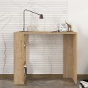 Escritorio para oficina o despacho con 3 estantes, 90x40x74 cm, moderno de madera Netenya Rebajas