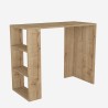 Escritorio para oficina o despacho con 3 estantes, 90x40x74 cm, moderno de madera Netenya Venta