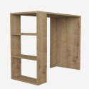 Escritorio para oficina o despacho con 3 estantes, 90x40x74 cm, moderno de madera Netenya Oferta