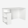 Mesa de escritorio oficina moderna blanca con estantes 120x60x74 cm Labran Venta