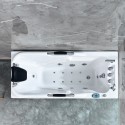 Bañera rectangular de hidromasaje encastrada en la pared Itaca Stock