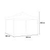 Gazebo plegable 3x6 jardín exterior de hierro feria mercado Bower Catálogo