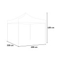 Gazebo plegable para exteriores jardín mercado 3x4,5 lona de PVC Forecourt Características