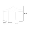 Gazebo plegable 3x2 exterior feria jardín campamento playa Haven Modelo