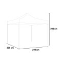 Gazebo jardín 2x2 plegable exterior mercado tela PVC Eventide Modelo
