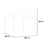 Gazebo 3x3 plegable para jardín exterior lona PVC impermeable Versa 
