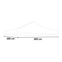 Repuesto de tela impermeable blanca para techo de gazebo 3x6 plegable con velcro Venta