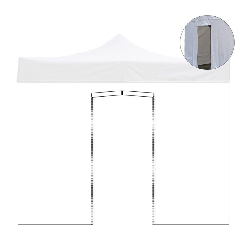 Lateral con puerta enrollable para gazebo plegable de jardín 3x4,5 Promoción
