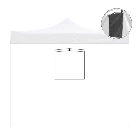 Lado lateral para gazebo de jardín plegable 2x2 con puerta ventana enrollable Promoción