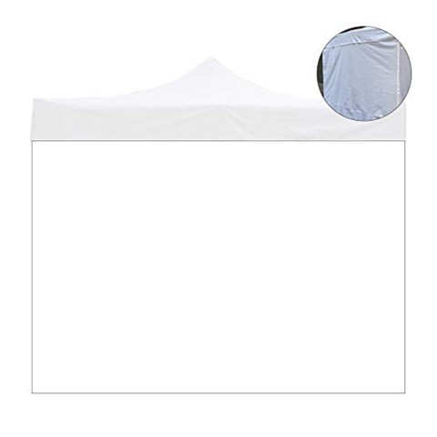 Cortina lateral para gazebo de jardín 3x3 con puerta y ventana enrollable Promoción
