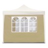 Telo lateral beige cubierta PVC gazebo 3x3 jardín con ventana Promoción