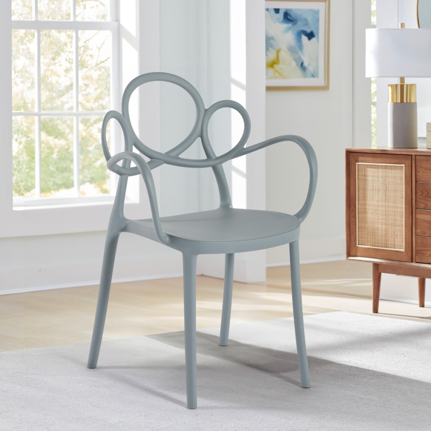 Silla diseño moderno elegante de polipropileno con reposabrazos Derby Promoción