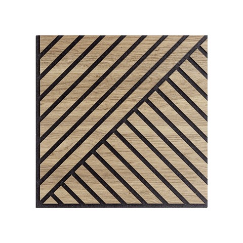 10 x panel de madera de roble decorativo y absorbente de sonido 58x58cm Deco DR Promoción