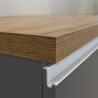 Isla central para cocina moderna 2 puertas mesa de madera 125x90x90cm Deer 