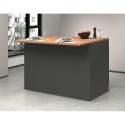 Isla central para cocina moderna 2 puertas mesa de madera 125x90x90cm Deer 