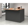 Isla central para cocina moderna 2 puertas mesa de madera 125x90x90cm Deer 