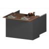 Isla central para cocina moderna 2 puertas mesa de madera 125x90x90cm Deer 