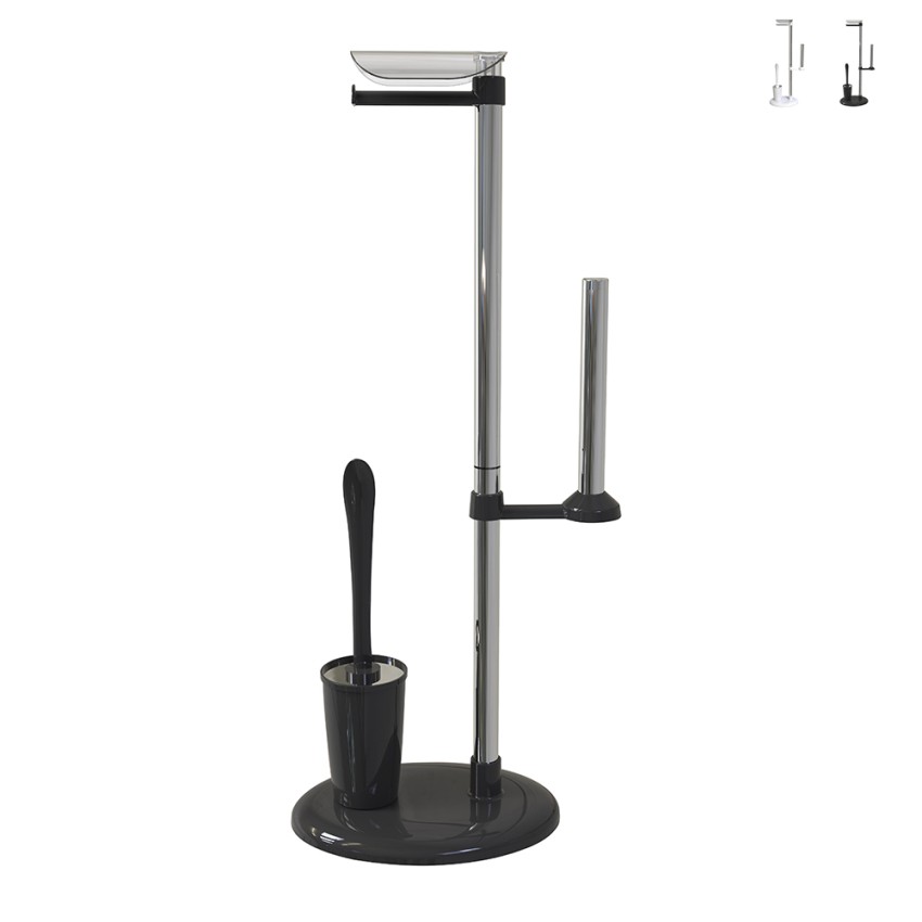 Portarrollos de baño con soporte para escobilla de WC bidé moderna redonda Jacky Promoción